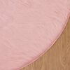 vidaXL Tapis en fausse Tafalla Rose &Oslash; 200 cm Polyester