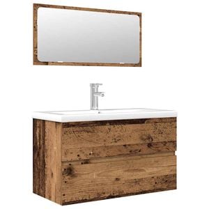 vidaXL Ensemble de meubles salle de bain 3 pcs bois d'ing&eacute;nierie