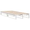 vidaXL Cadre de lit sans matelas blanc 90x190 cm bois de pin massif