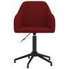 vidaXL Chaises &agrave; manger pivotantes lot de 2 rouge bordeaux velours