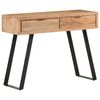 vidaXL Table console 100x35x76 cm Bois d'acacia avec bord naturel