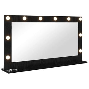 vidaXL Miroir de vanit&eacute; avec miroir Ch&ecirc;ne noir 100 x 55 x 18 cm