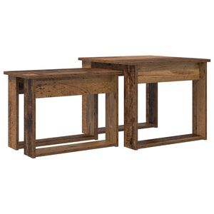 vidaXL Ensemble de tables basses 2 pc Bois ancien 50 x 52 x 42 cm