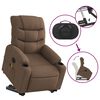 vidaXL Fauteuil inclinable de massage &eacute;lectrique Marron Tissu