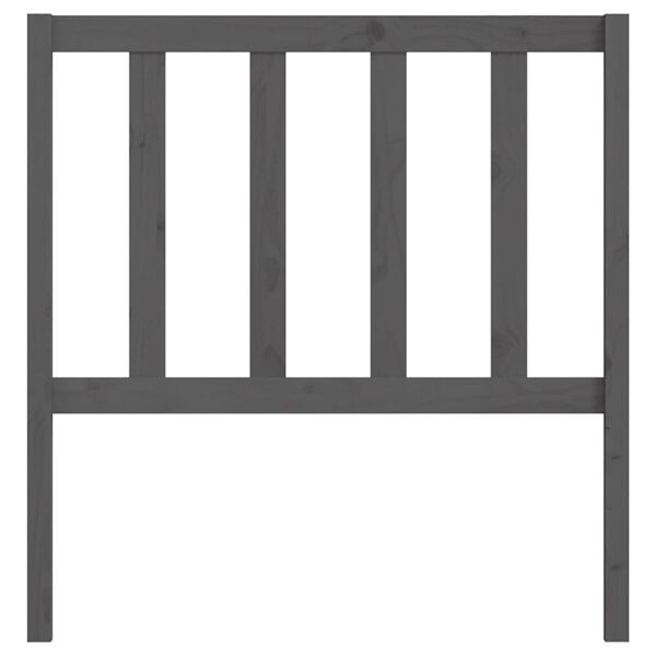 vidaXL T&ecirc;te de lit Gris 106x4x100 cm Bois massif de pin