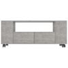 vidaXL Meuble TV Gris béton 120x35x48 cm Bois d'ingénierie