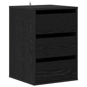 vidaXL Armoire &agrave; tiroirs Ch&ecirc;ne noir 41 x 40 x 58 cm Bois d'ing&eacute;nierie