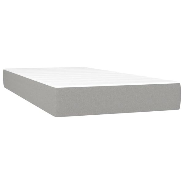 vidaXL Matelas de lit &agrave; ressorts ensach&eacute;s fermet&eacute; moyenne gris clair 120x190x20 cm