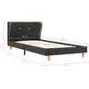 vidaXL Lit avec matelas Gris fonc&eacute; Jute 90 x 200 cm
