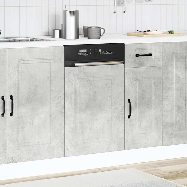 vidaXL Panneau de lave-vaisselle Kalmar gris b&eacute;ton 45x1,5x67 cm