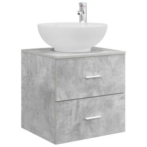vidaXL Vanit&eacute; de lavabo mural Gris b&eacute;ton 49,5 x 44,5 x 66,5 cm