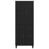 vidaXL Haut Armoire avec tiroir 2 pcs Ch&ecirc;ne noir 69,5 x 34 x 180 cm