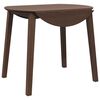 vidaXL Table &agrave; manger marron bois massif et caoutchouc