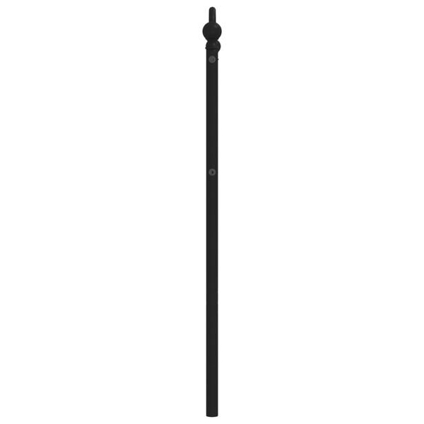 vidaXL T&ecirc;te de lit de remplacement m&eacute;tal noir 90 cm