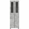 vidaXL Haut Armoire avec &eacute;tag&egrave;re FLORIN Gris b&eacute;ton 60 x 35 x 182 cm