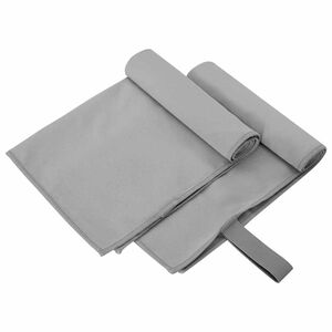 vidaXL Serviettes de sport 2 pc Gris fonc&eacute; 50 x 30 cm