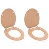 vidaXL Sièges WC lot de 2 avec couvercles MDF Design de bambou