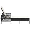 vidaXL Transat Noir et blanc cr&egrave;me 55 x 200 x 92 cm polyrotin