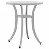 vidaXL Table de jardin blanc Ø48x53 cm aluminium coulé