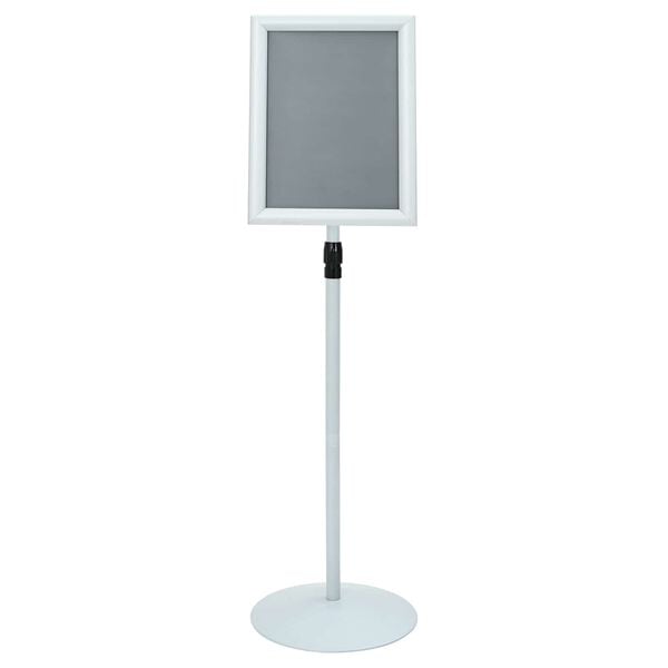 vidaXL Stand de Poster sur Pied Argent&eacute; 33 x 33 x 126 cm PVC et Acier