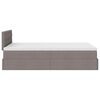 vidaXL Cadre de lit ottoman avec matelas taupe 120x200 cm tissu
