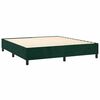 vidaXL Sommier &agrave; lattes de lit et matelas et LED Vert fonc&eacute; 180x200 cm