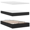 vidaXL Lit ottoman avec matelas noir 120x190 cm tissu