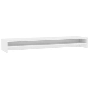 vidaXL Support de moniteur Blanc 100 x 24 x 13 cm Bois d'ing&eacute;nierie