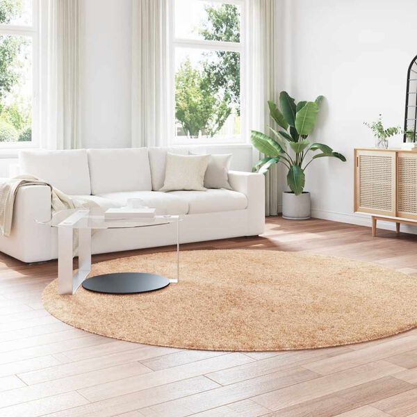 vidaXL Tapis shaggy &agrave; poils longs NAVARRA beige 240x240 cm polyester