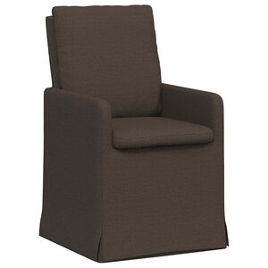 vidaXL Chaises de salle &agrave; manger 2 pc Lin Gris fonc&eacute; 57 x 67 x 98 cm