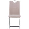vidaXL Chaises à manger cantilever lot de 2 cappuccino similicuir