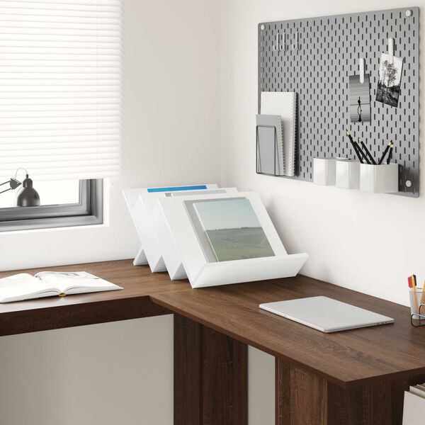 vidaXL &Eacute;tag&egrave;re &agrave; magazines Blanc 53 x 40 x 28,5 cm Bois d'ing&eacute;nierie