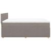 vidaXL Sommier &agrave; lattes de lit avec matelas Taupe 140x200 cm Tissu