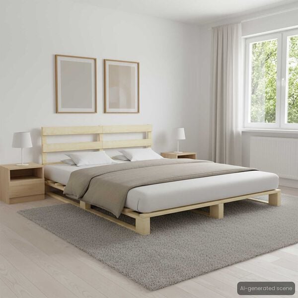 vidaXL Cadre de lit de palette sans matelas bois massif pin 180x200 cm
