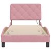 vidaXL Cadre de lit avec LED sans matelas rose 80x200 cm velours