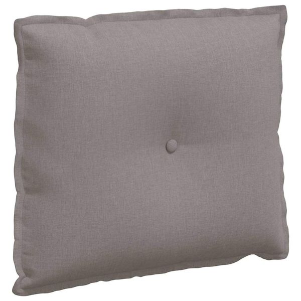 vidaXL Coussin de Dos Taupe 60 x 19 x 50 cm tissu