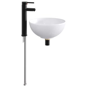 vidaXL Lavabo de salle de bains Noir Mat 32 x 32 x 13 cm m&eacute;tal