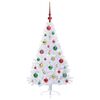 vidaXL Sapin de Noël artificiel avec 150 LED Blanc 120 cm PVC et Acier