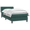 vidaXL Sommier &agrave; lattes de lit et matelas vert fonc&eacute; 90x210 cm velours
