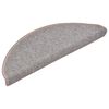 vidaXL Tapis d'escalier 10 pièces 65 x 24 x 4 cm Marron clair Demi-rond Grand