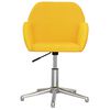 vidaXL Chaise pivotante de bureau Jaune clair Tissu