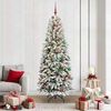vidaXL Sapin de Noël artificiel avec 300 LED Blanc 78 x 78 x 210 cm