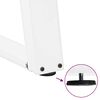 vidaXL Pieds de table &agrave; manger en U 2 pi&egrave;ces Blanc 70 x (72-73) cm Acier