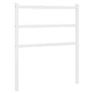 vidaXL T&ecirc;te de lit de remplacement m&eacute;tal blanc 75 cm