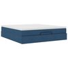 VidaXL Cadre de lit ottoman avec matelas bleu 180x200 cm tissu