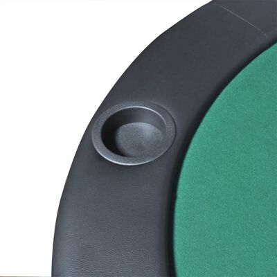 vidaXL Dessus de table de poker pliable pour 10 joueurs Vert