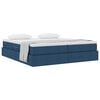 vidaXL Lit avec rangement et matelas Bleu 180 x 200 cm Polyester