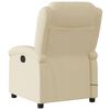 vidaXL Fauteuil de massage inclinable Cr&egrave;me Tissu