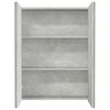 vidaXL Armoire &agrave; miroir de salle de bain 60x15x75 cm MDF Gris b&eacute;ton