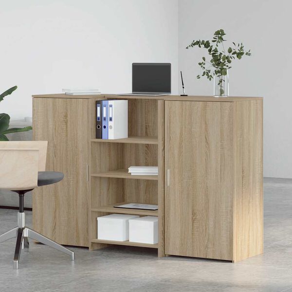 vidaXL Bureau r&eacute;ception ch&ecirc;ne sonoma 155x50x103,5 cm bois d'ing&eacute;nierie